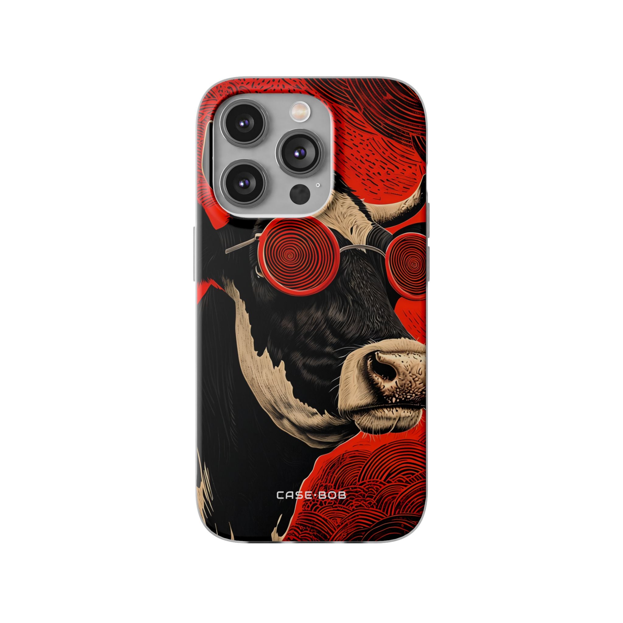 Hypnotic Cow iPhone 14 Pro Case - Soft