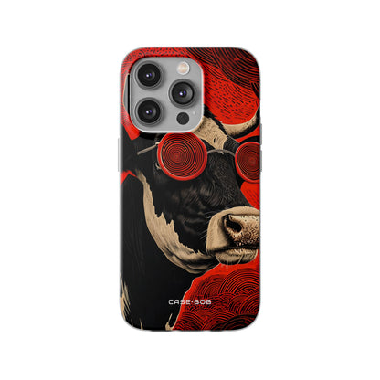 Hypnotic Cow iPhone 14 Pro Case - Soft