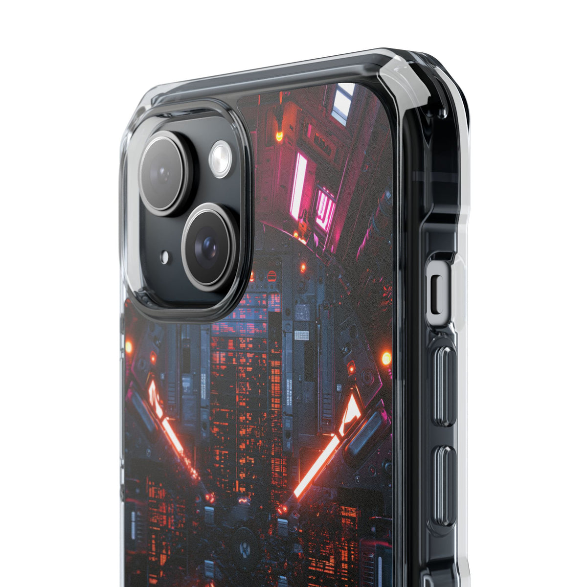 Cybernetic Reactor Core · Clear Impact Magnetic Phone Case for iPhone · Black