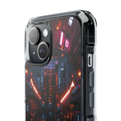 Cybernetic Reactor Core · Clear Impact Magnetic Phone Case for iPhone · Black