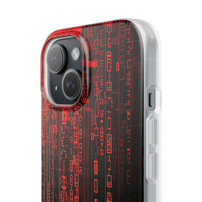 Crimson Glyphs iPhone 15 Case - Soft