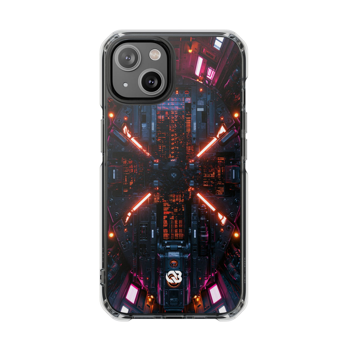 Cybernetic Reactor Core · Clear Impact Magnetic Phone Case for iPhone · Black