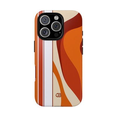 Orange Tough Phone Case for iPhone - Terracotta Metro Line