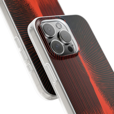 Red Lite Phone Case for iPhone - Crimson Frequency Pulse