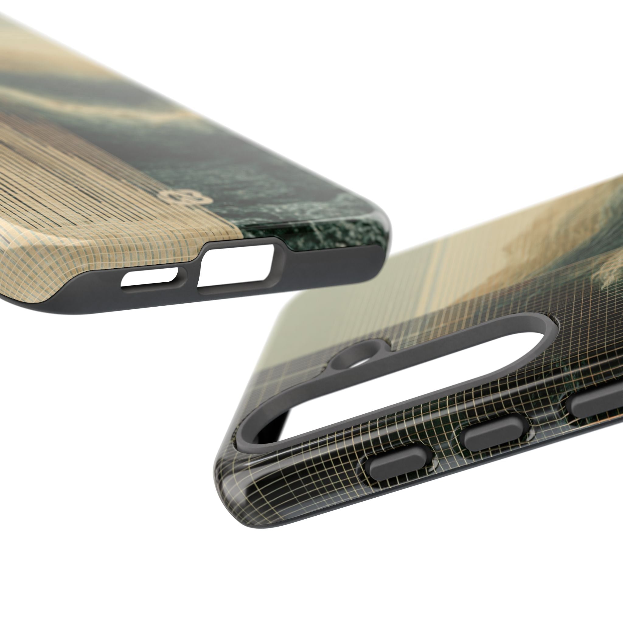 Beige Tough Phone Case for Samsung - Veridian Data Ridge