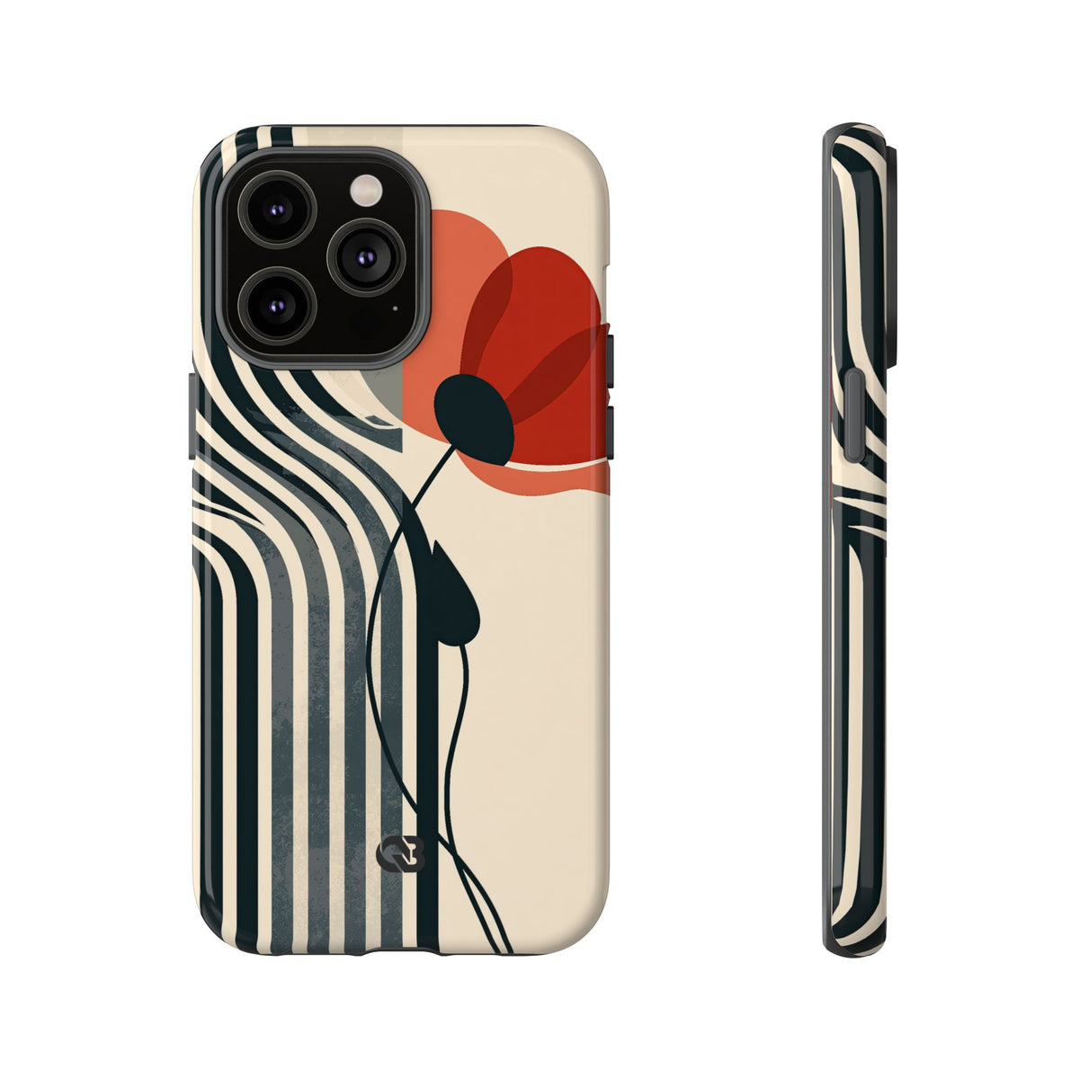 Modernist Poppy · Tough Phone Case for iPhone · Beige