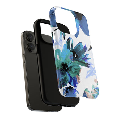Blue Blossom Radiance iPhone 14 Pro Case - Tough+