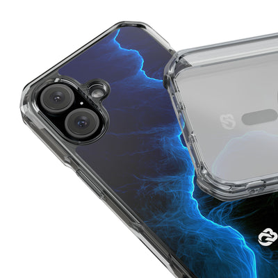 Electric Azure Drift · Clear Impact Magnetic Phone Case for iPhone · Blue