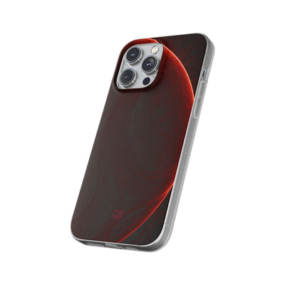 Red Lite Phone Case for iPhone - Crimson Flare Flux