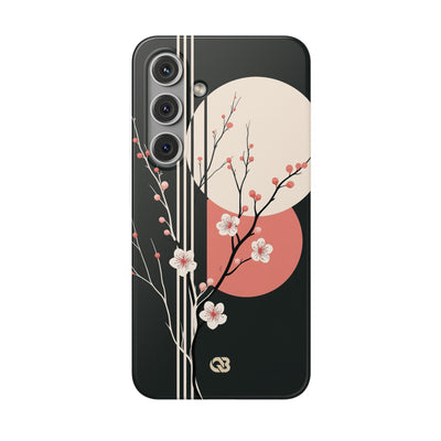 Black Lite Phone Case for Samsung - Kyoto Midnight Blossom