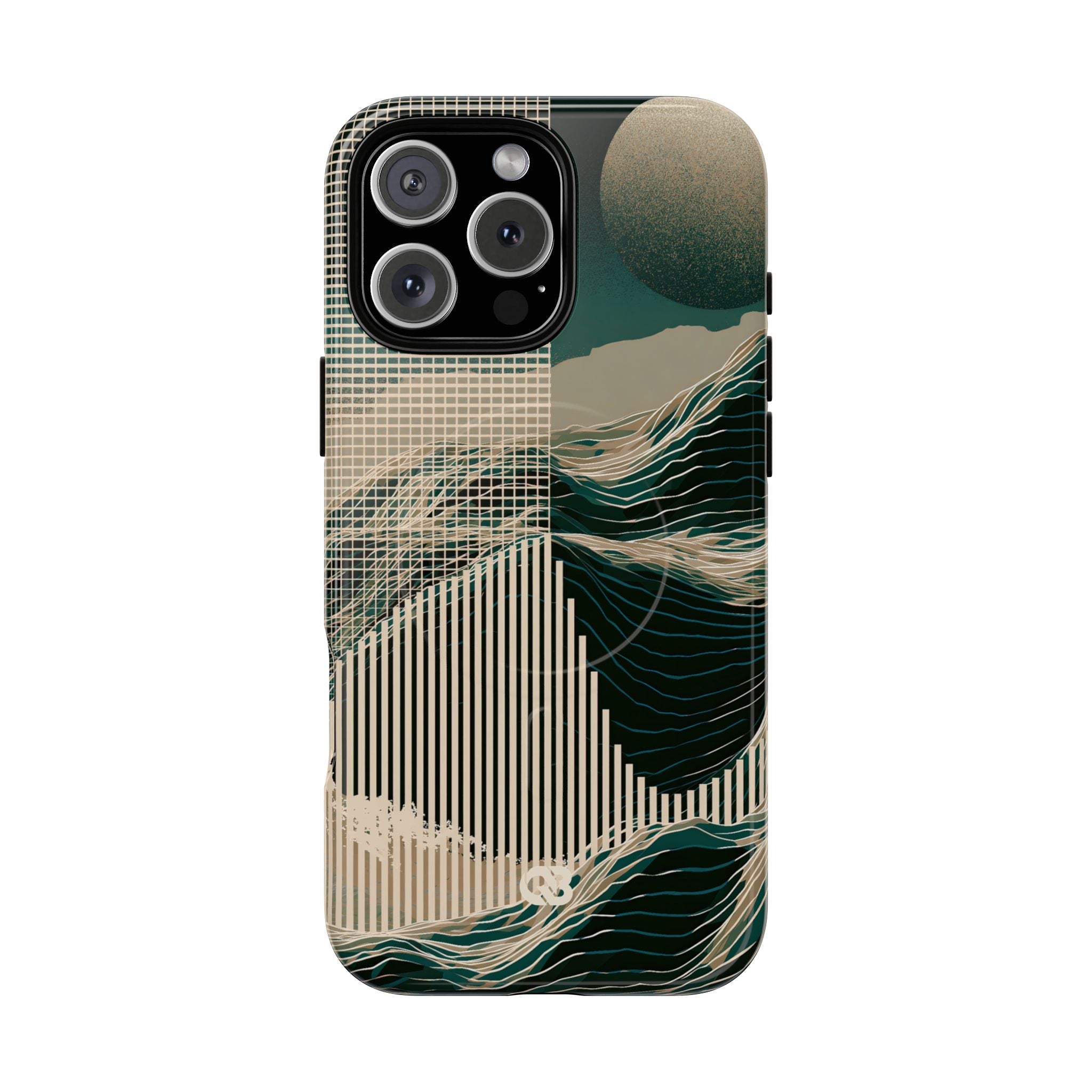 Green Tough 2.0 Magsafe Phone Case for iPhone - Lunar Moss Topography