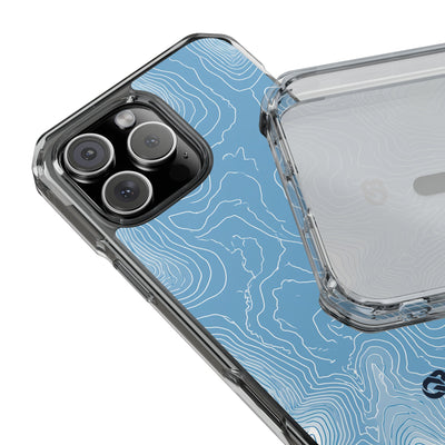 Blue Impact MagSafe Phone Case for iPhone - Glacial Ridge Topo