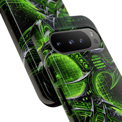 Cyber Sigil Grid · Tough Phone Case for Pixel ·  Green