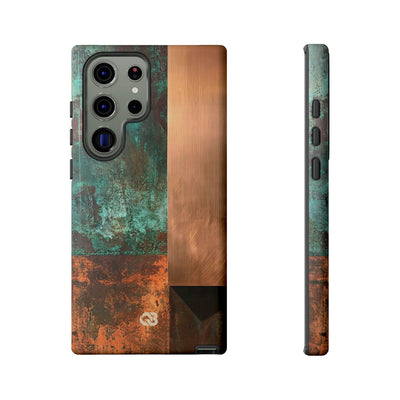 Teal Tough Phone Case for Samsung - Verdigris Copper Slab