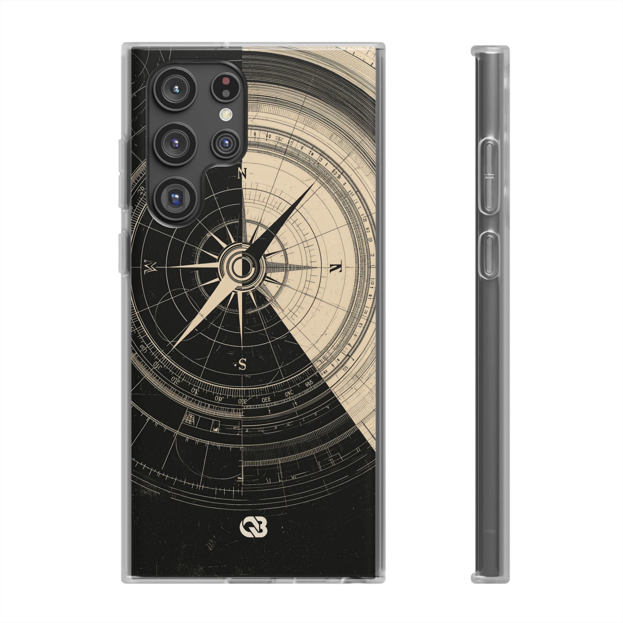 Beige Lite Phone Case for Samsung - Obsidian Nautical Blueprint