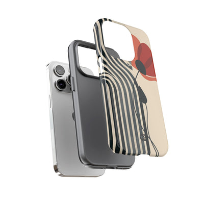Modernist Poppy · Tough Phone Case for iPhone · Beige