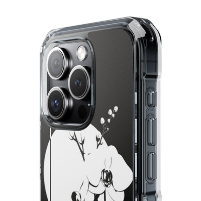 Nocturne Orchid Bloom · Clear Impact Magnetic Phone Case for iPhone ·  Black