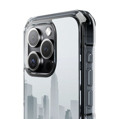 Grey Impact MagSafe Phone Case for iPhone - Steel Mist Skyline