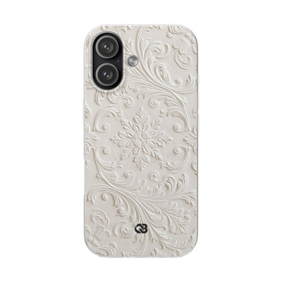 Ivory Baroque Relief · Lite Phone Case for iPhone ·  White