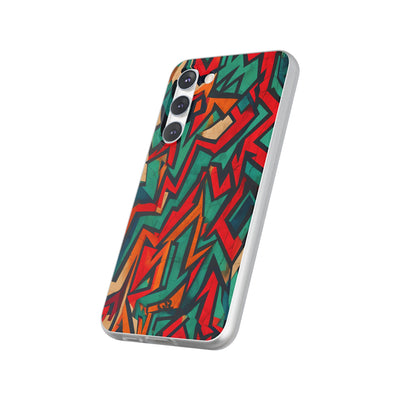 Jagged Teal Static · Soft Handyhülle für Samsung