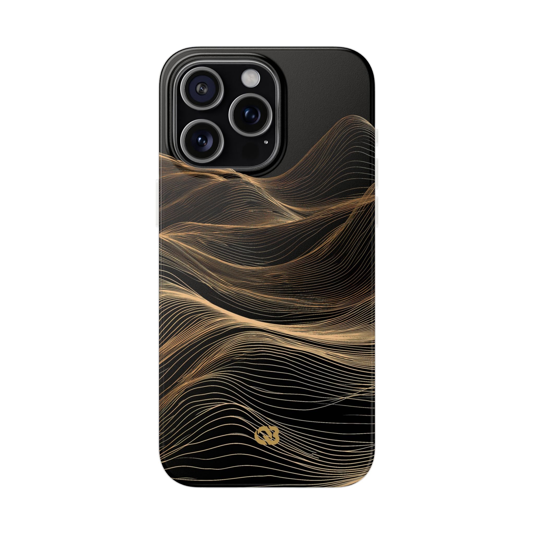 Black Lite Phone Case for iPhone - Copper Topo Ridge
