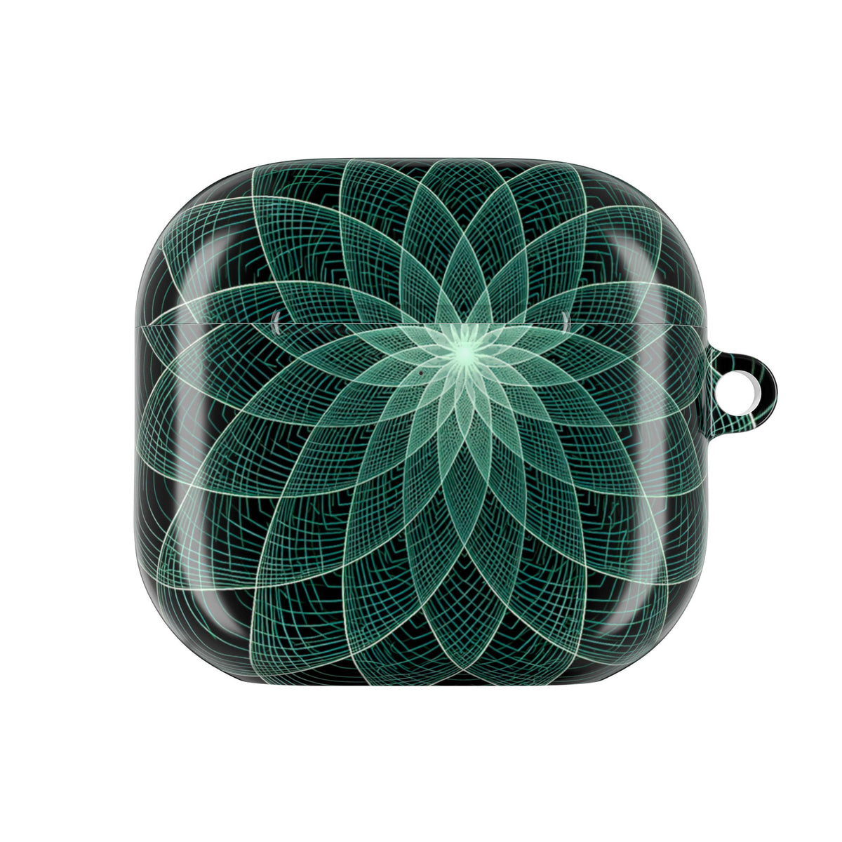 Verdant Harmonic Bloom · Hard Case for AirPods & AirPods Pro · Black