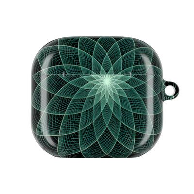 Verdant Harmonic Bloom · Hard Case for AirPods & AirPods Pro · Black