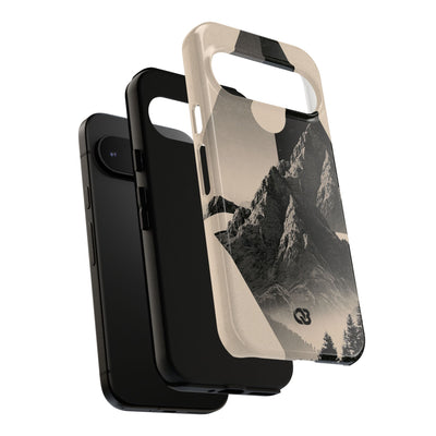 Beige Tough Phone Case for Google Pixel - Obsidian Summit Parchment