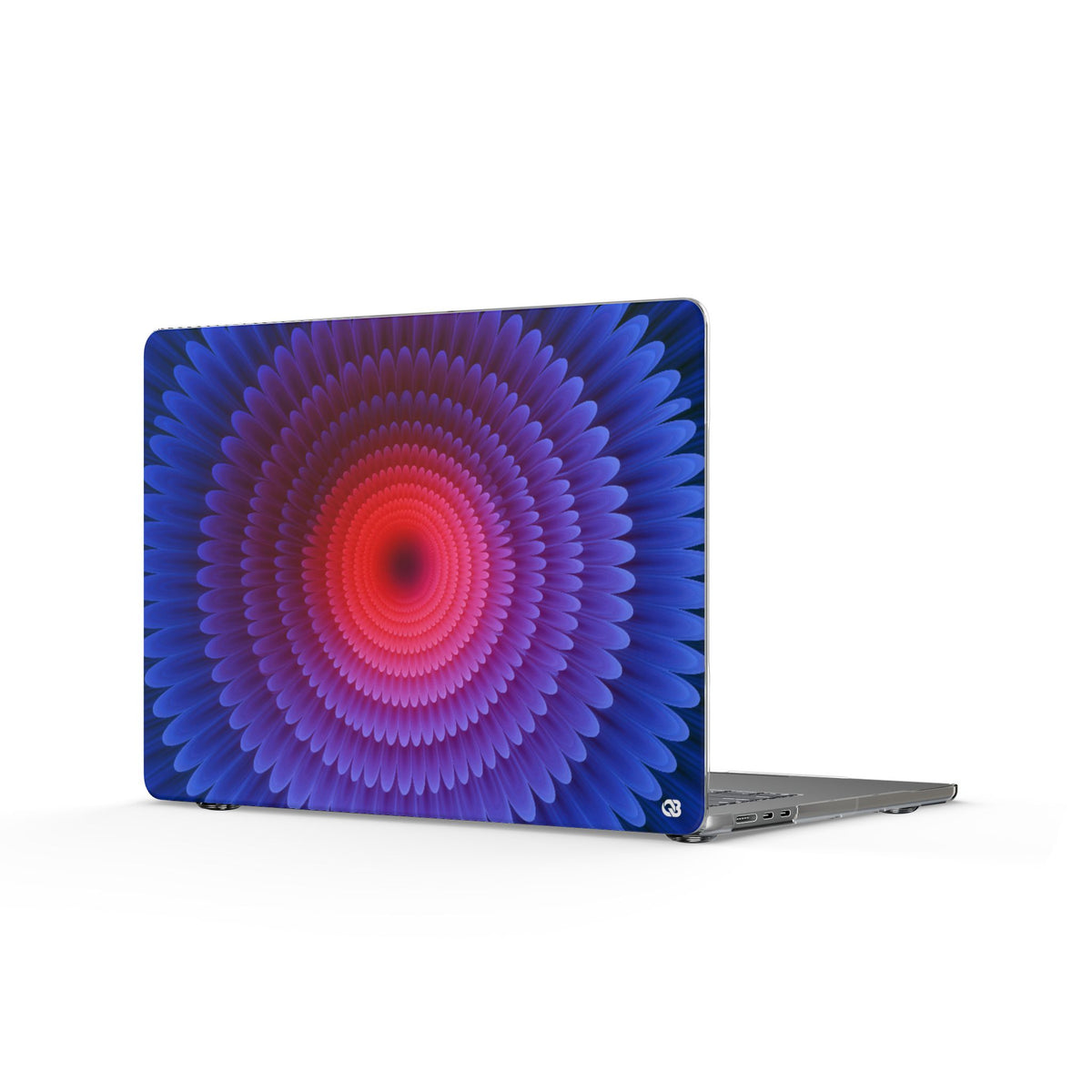 Radial Spectrum Bloom · Clear Hard Case for MacBook · Blue