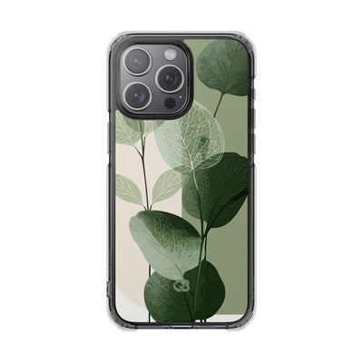 Green Impact MagSafe Phone Case for iPhone - Sage Leaf Skeletals