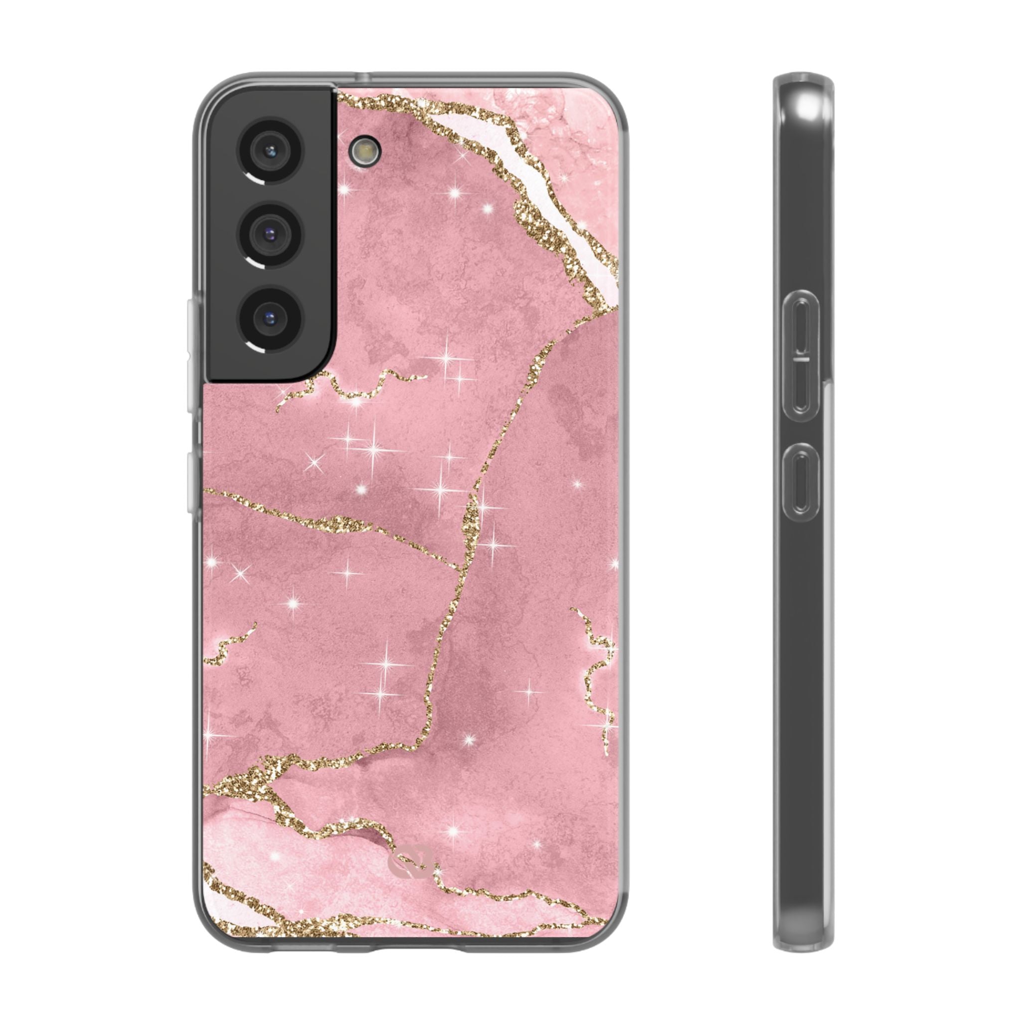 Rose Sparkle Marble · Soft Phone Case for Samsung