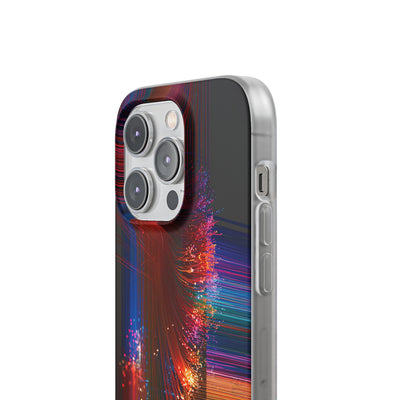 Black Lite Phone Case for iPhone - Cyber Optic Streak
