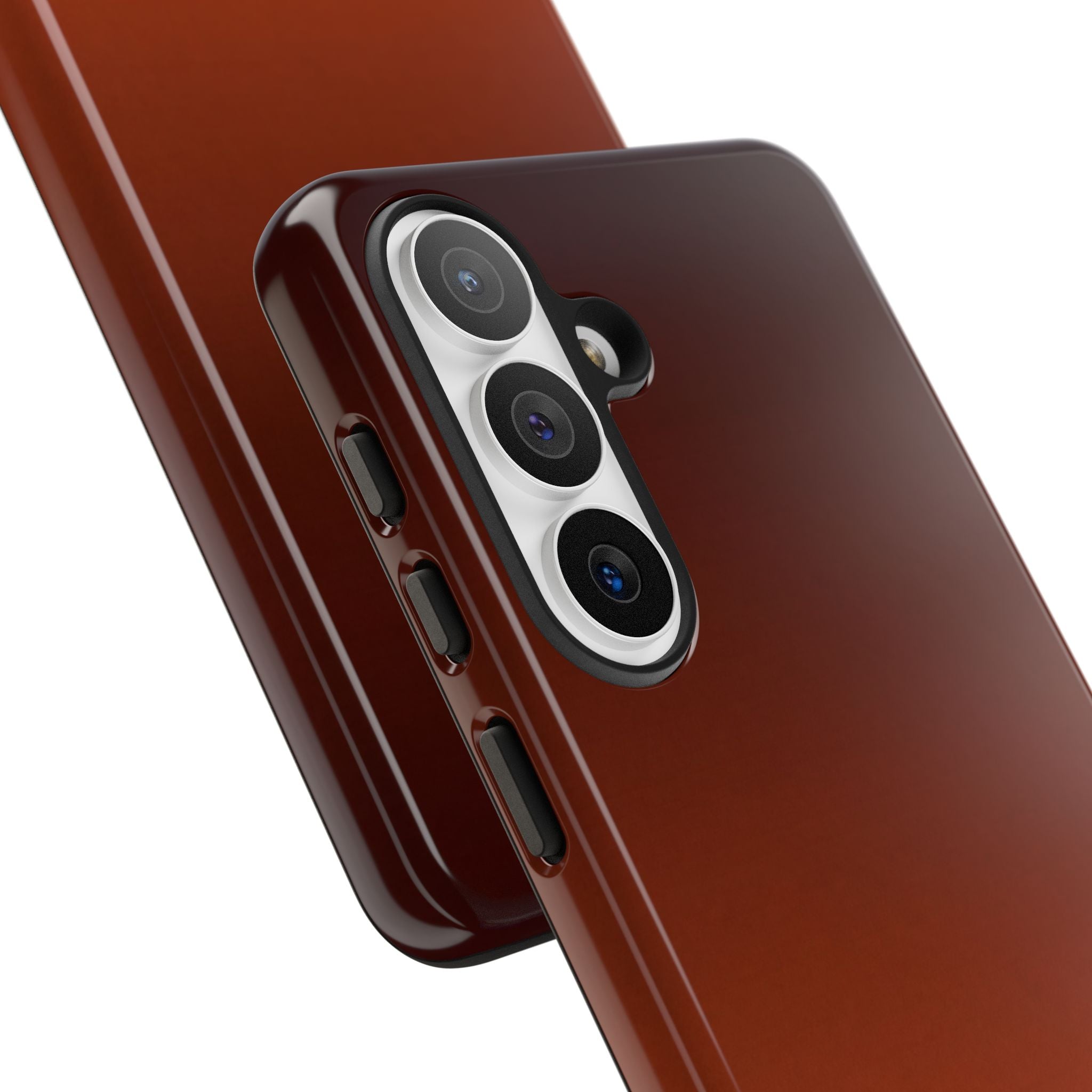Orange Tough Phone Case for Samsung - Obsidian Ember Fade