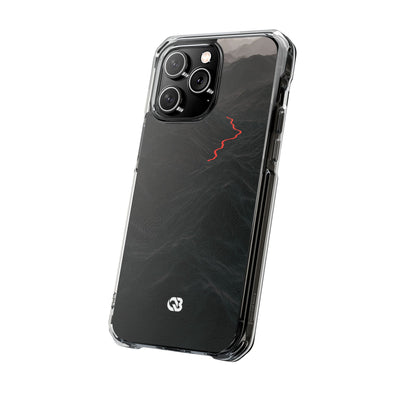 Crimson Ridge Pass · Clear Impact Magnetic Phone Case for iPhone ·  Black