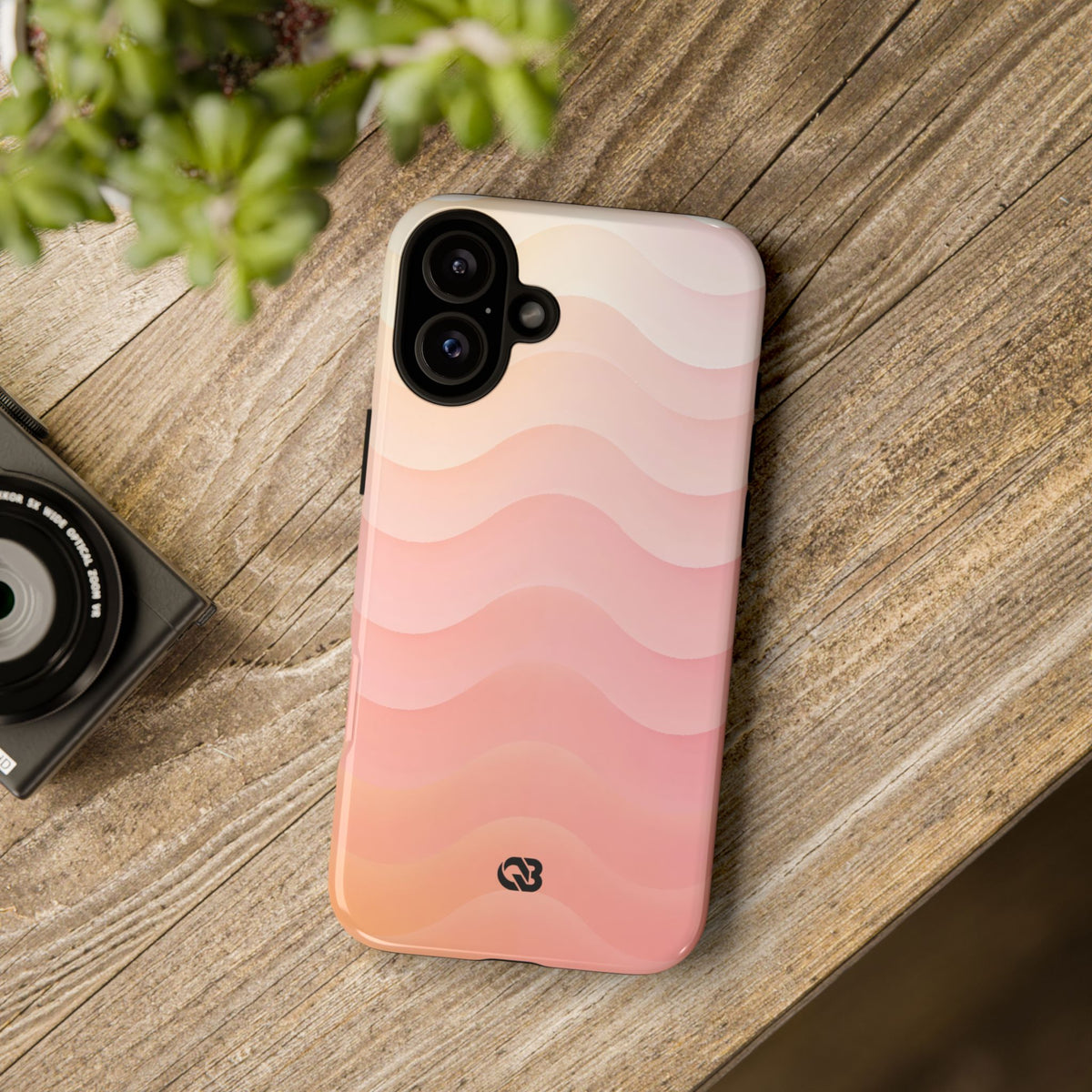 Blush Horizon Waves · Tough Phone Case for iPhone · Pink