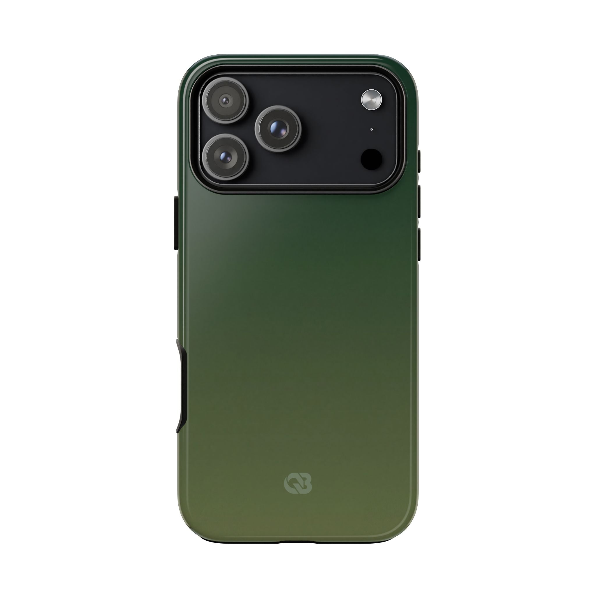 Green Tough Phone Case for iPhone - Shadow Moss Grain