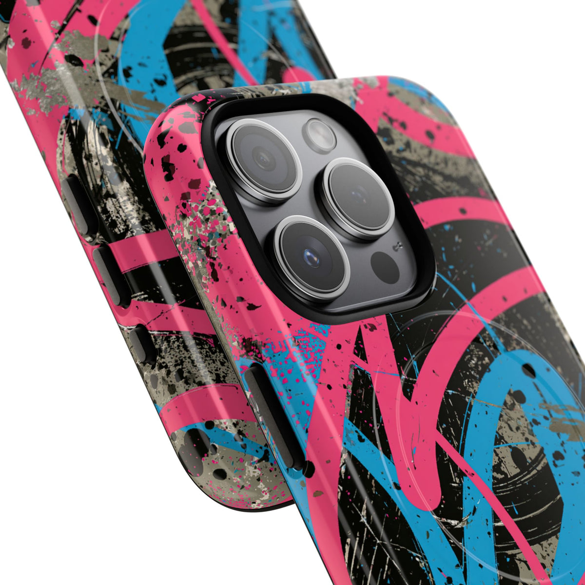 Cyber Splatter Flow · Tough 2.0 Magnetic Phone Case for iPhone · Pink