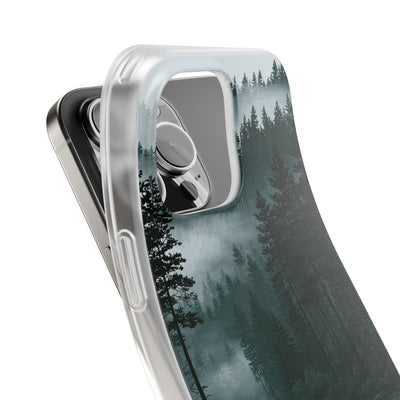 Green Lite Phone Case for iPhone - Misty Evergreen Mirror