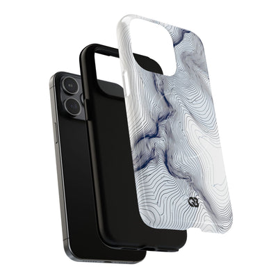 White Tough 2.0 Magsafe Phone Case for iPhone - Nordic Ridge Topo