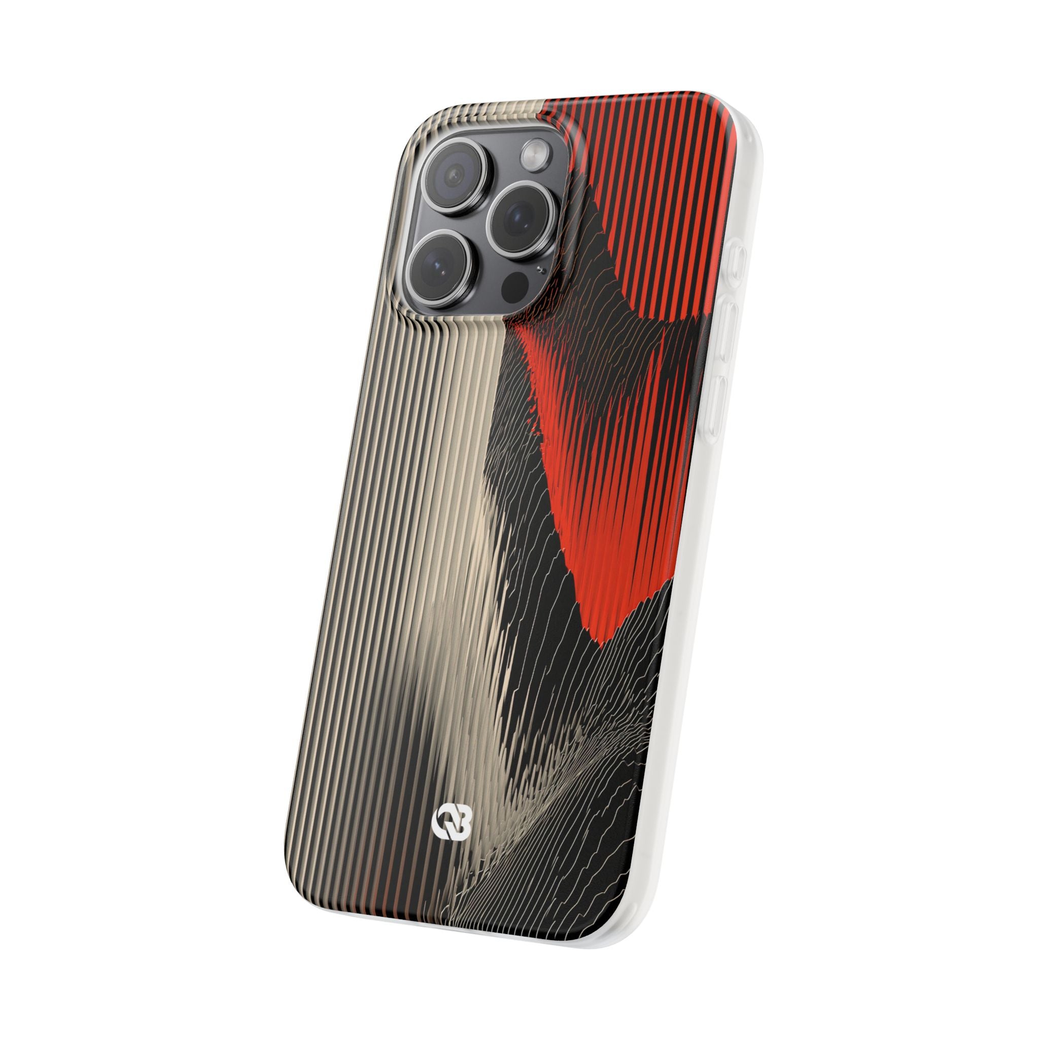 Red Lite Phone Case for iPhone - Crimson Pulse Topo