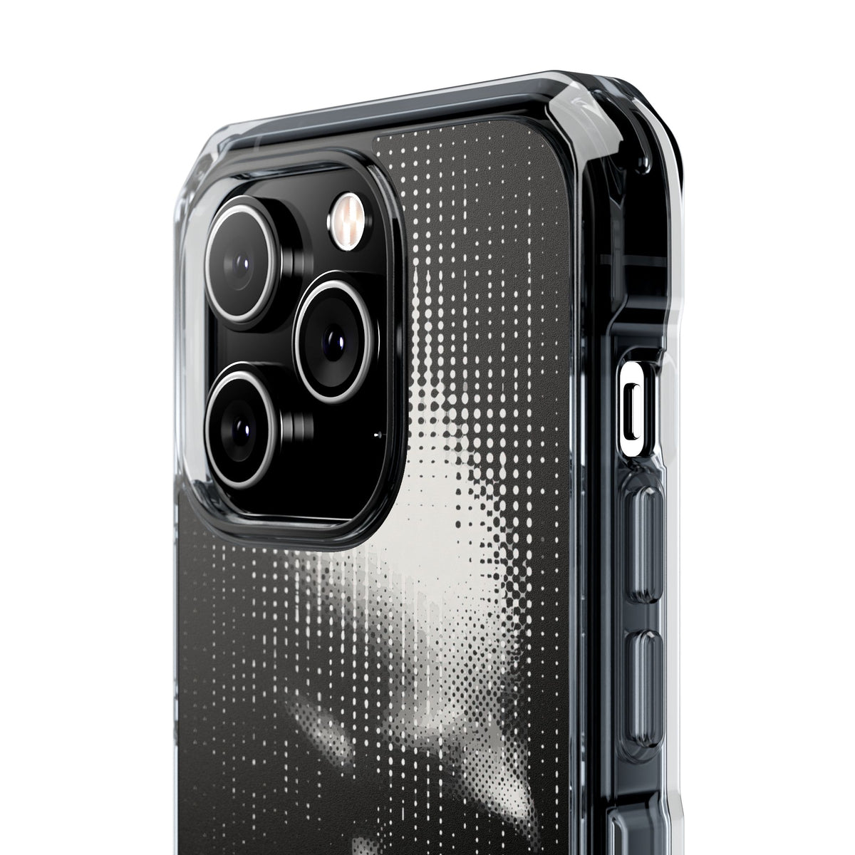 Raster Phantom · Clear Impact Magnetic Phone Case for iPhone ·  Black