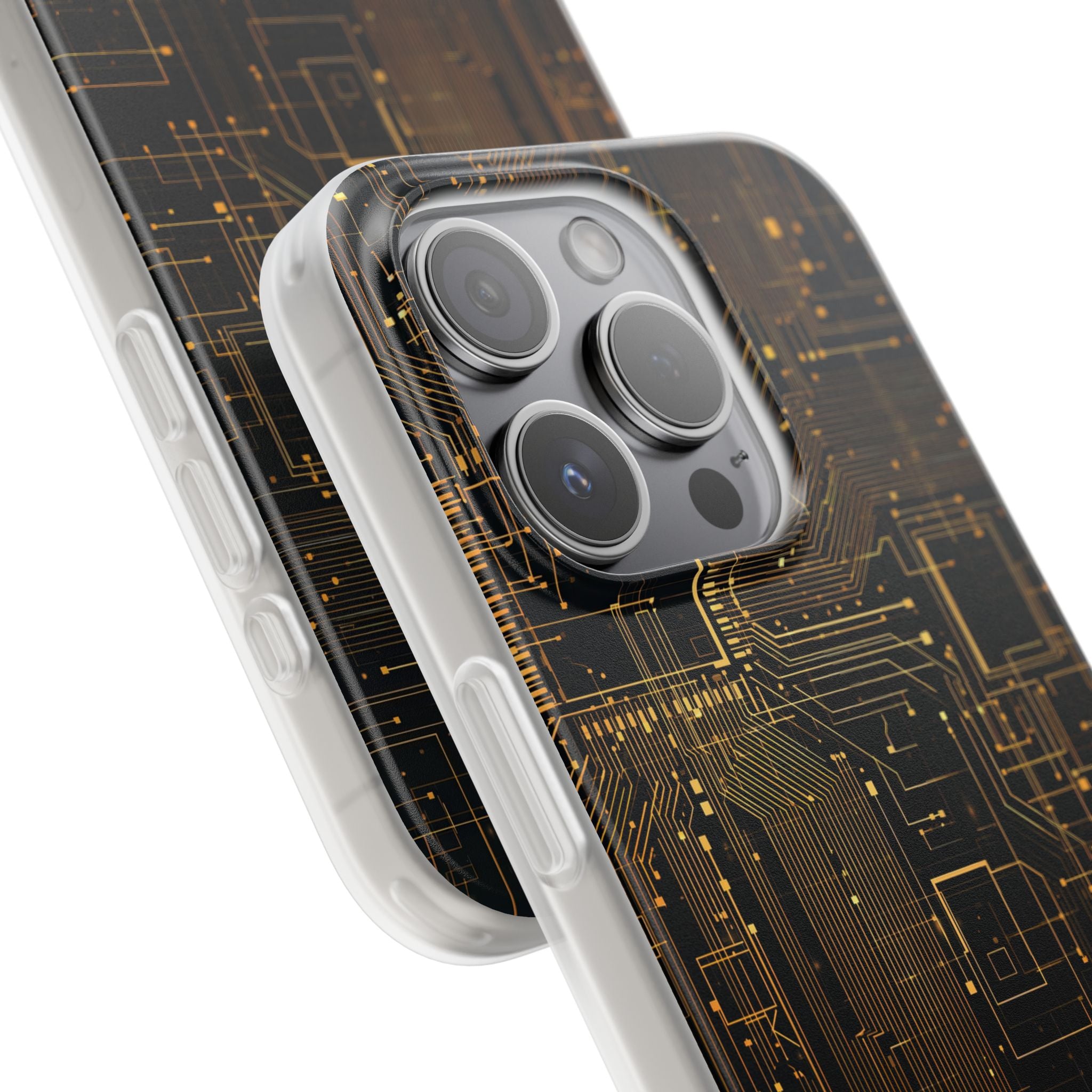 Gold Lite Phone Case for iPhone - Amber Core Mainframe