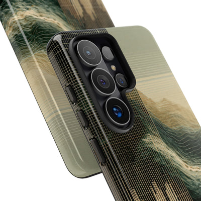 Beige Tough Phone Case for Samsung - Veridian Data Ridge