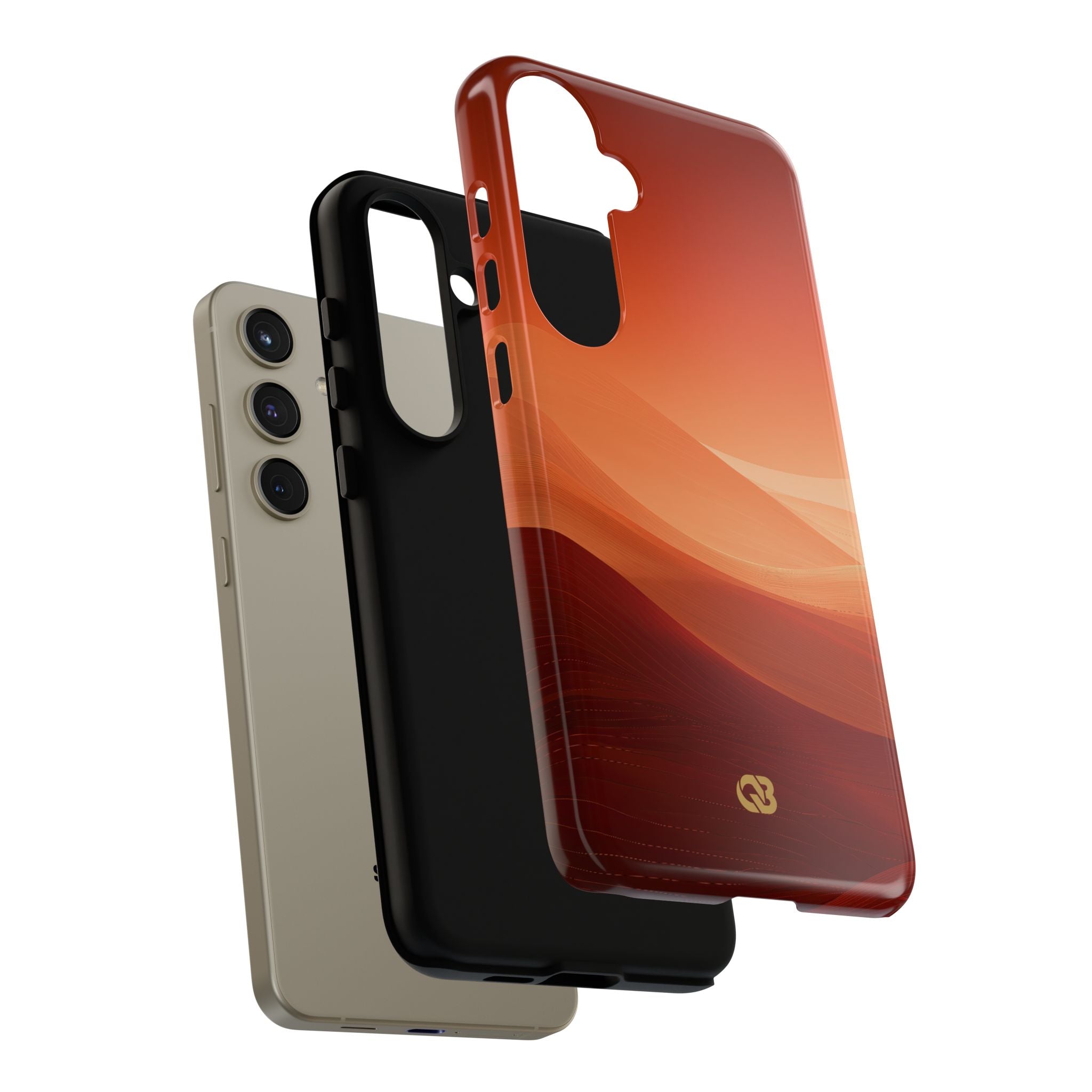 Orange Tough Phone Case for Samsung - Crimson Dune Gradient