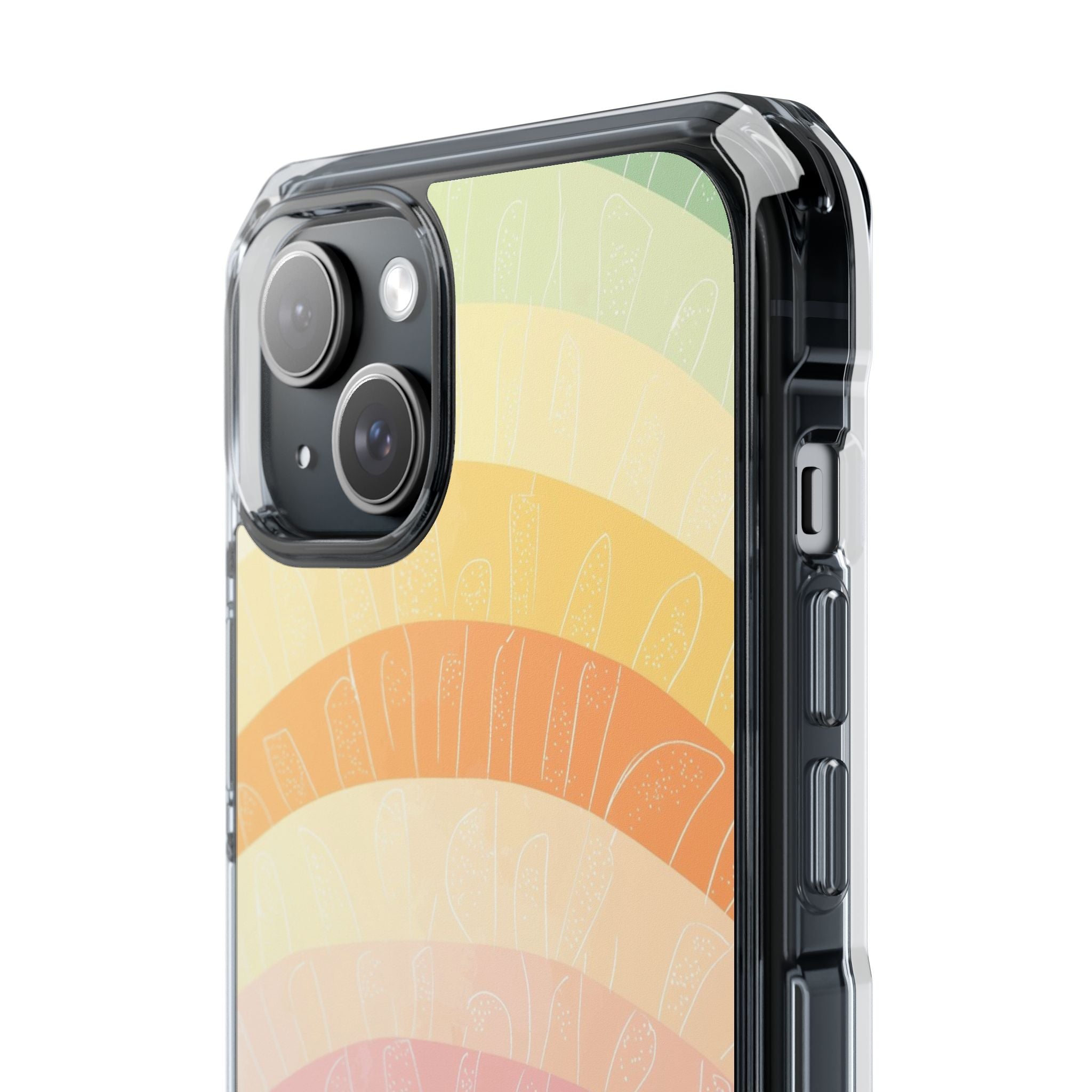 Pastell Regenbogen Bänder iPhone 15 Plus Case - Impact