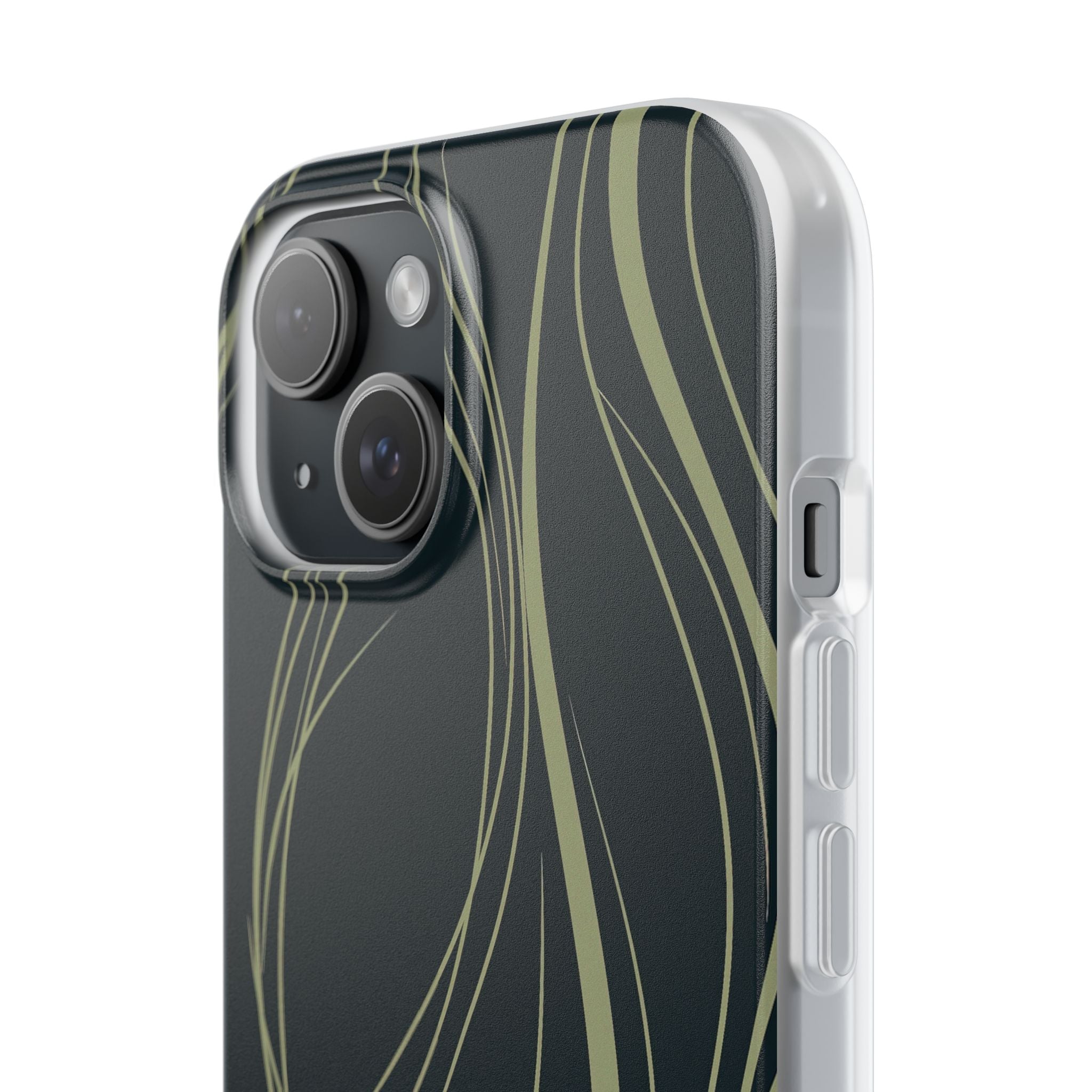 Green Lite Phone Case for iPhone - Obsidian Sage Flow