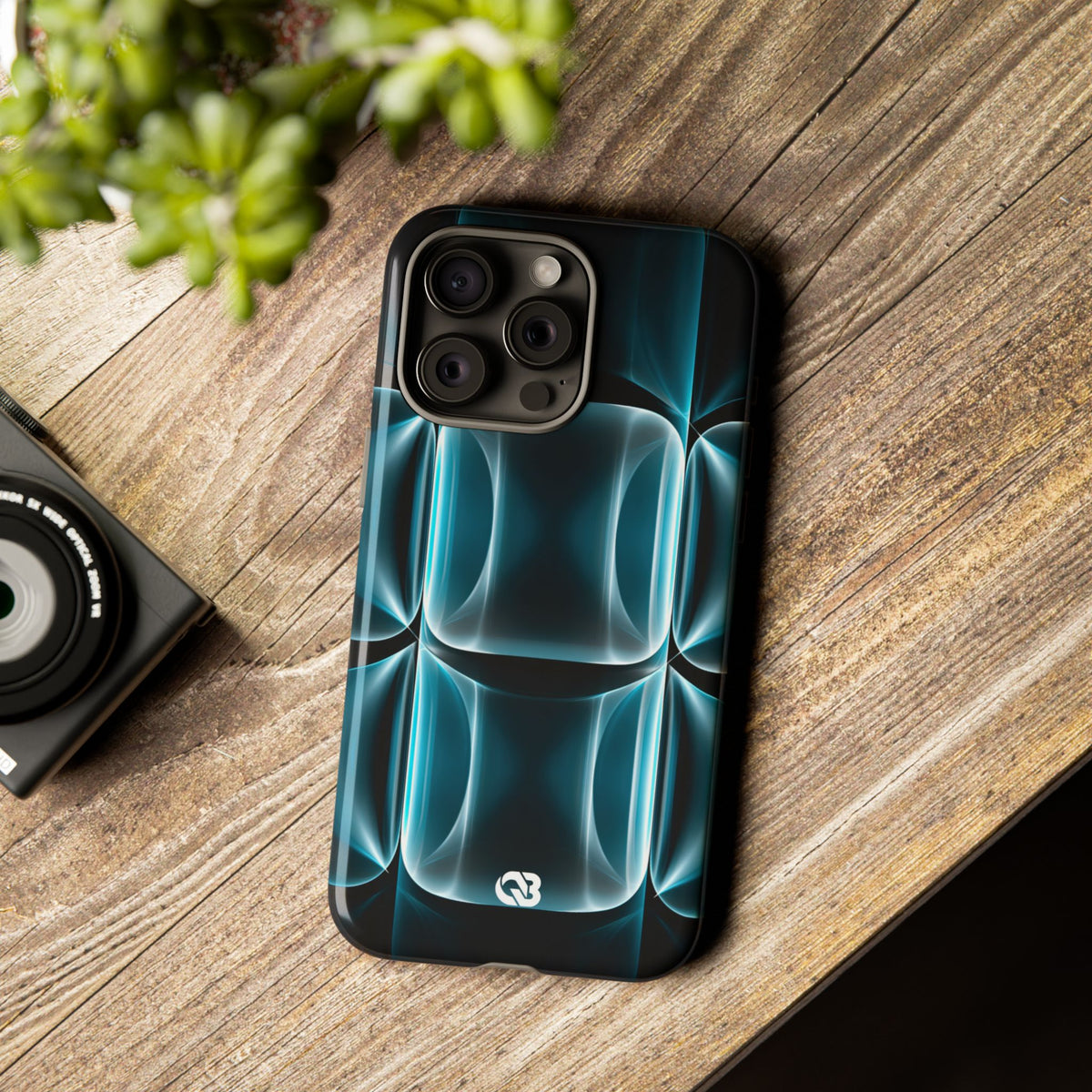 Cyan Core Matrix · Tough Phone Case for iPhone · Blue