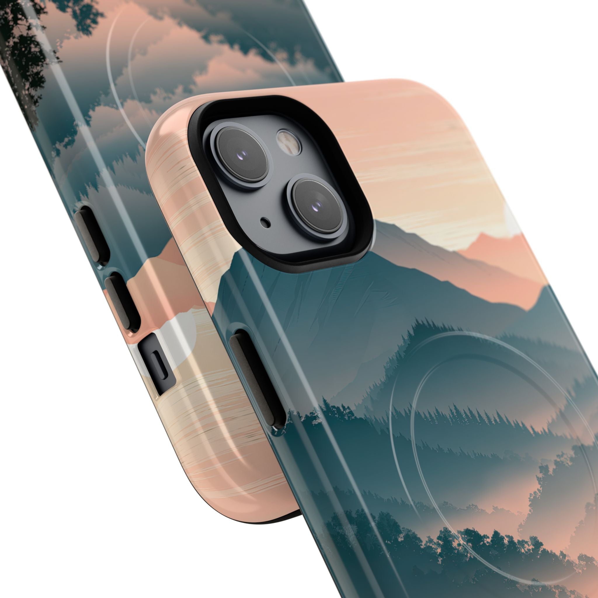 Teal Tough 2.0 Magsafe Phone Case for iPhone - Alpine Teal Horizon