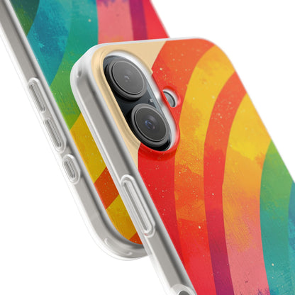 Textured Rainbow Arc iPhone 16 Case - Soft