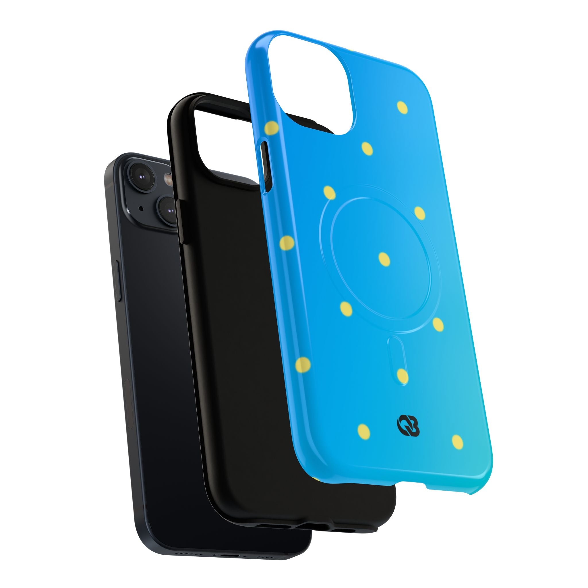 Cyan Sun Dots · Tough+ Phone Case for iPhone · Magsafe
